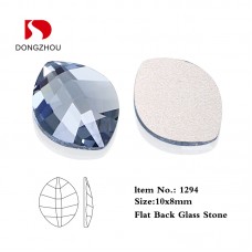 DZ-1294 leaf shape flat back glass rhinestones for jewerly finding
